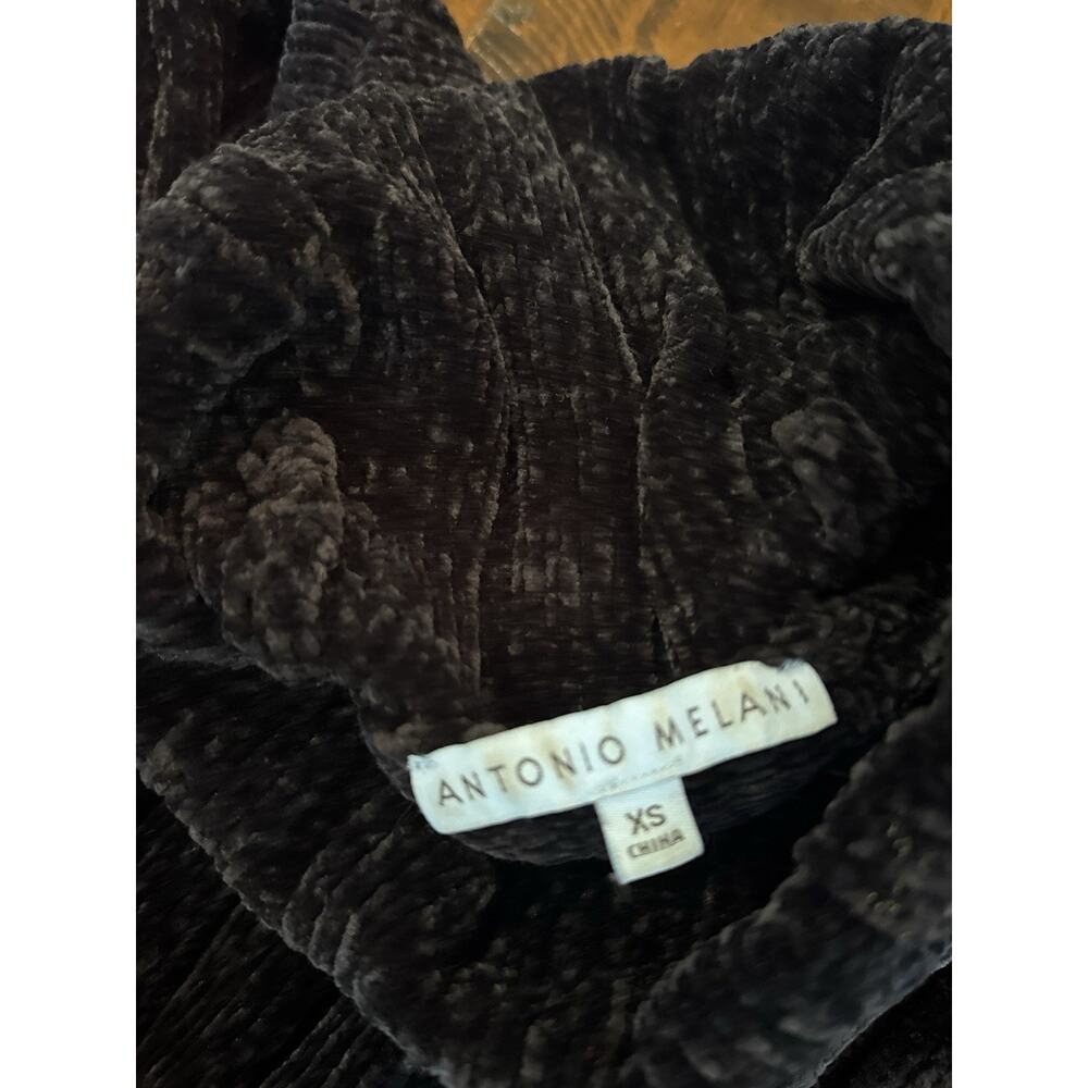 Antonio Melani Oversized Black Chenille Cowl Neck Sweater XS Cozy Fall Winter - Picture 8 of 8